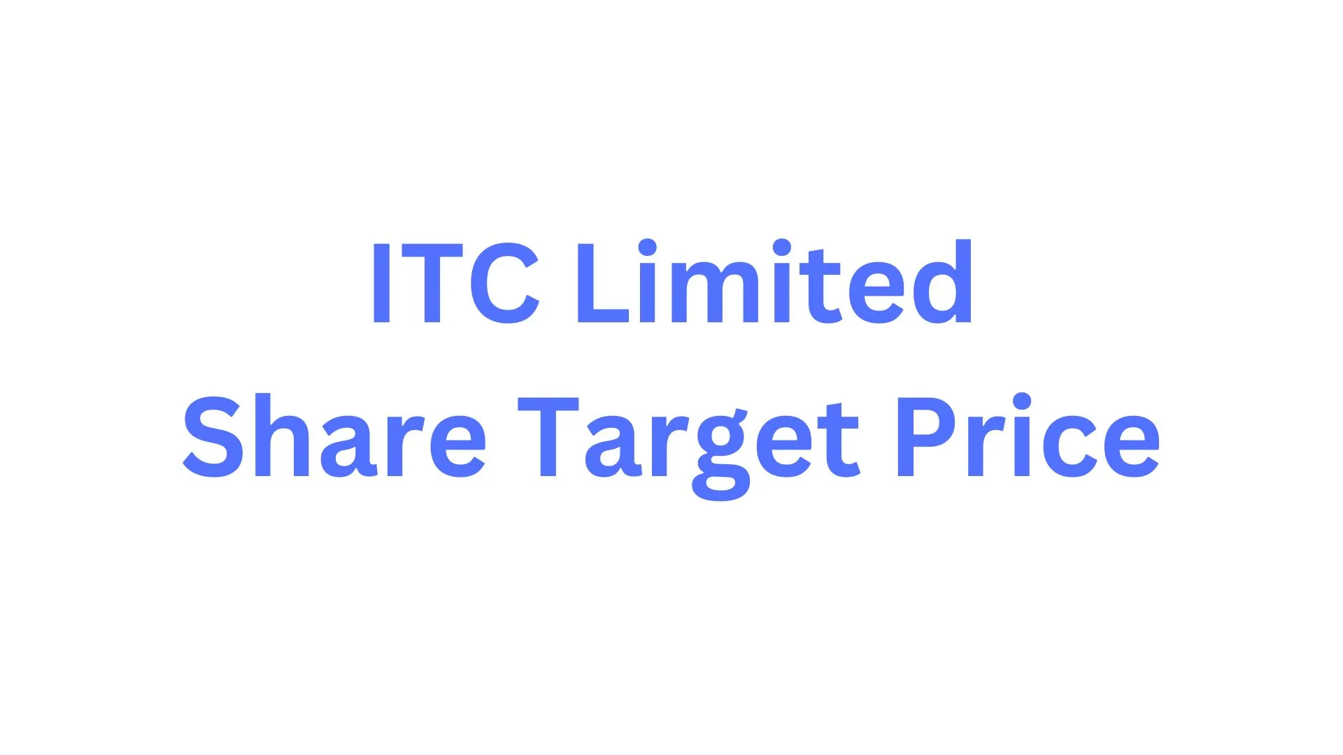 ITC Share Target Price