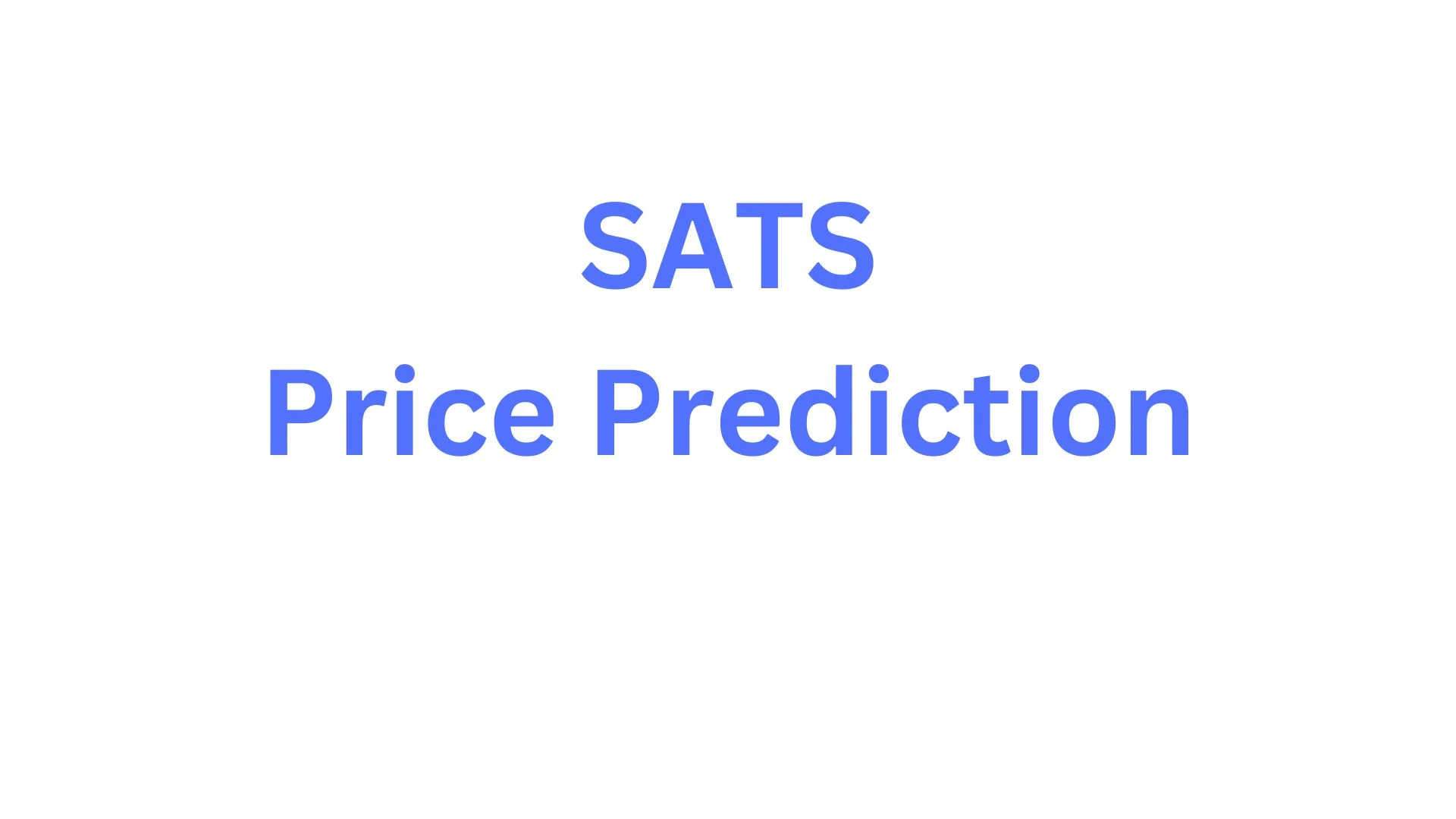 SATS Price Prediction
